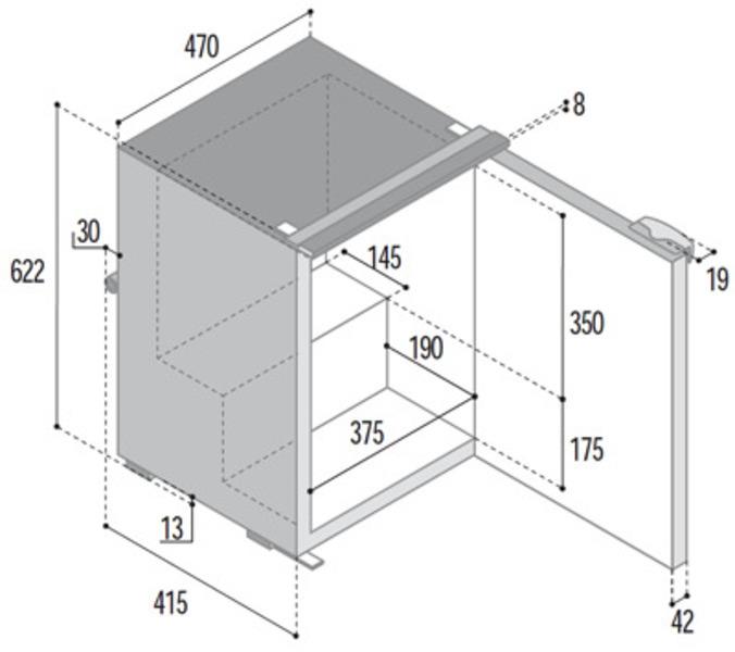 Kompr.Kühlschrank C60i gr